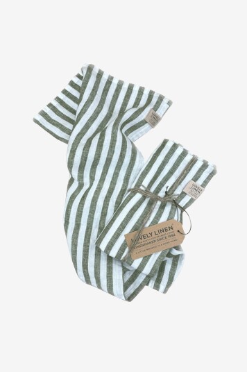 Lovely Linen - Gjestehåndkle Misty i vasket lin - Grønn Lovely Linen - Gjestehåndkle Misty i vasket lin - Grønn