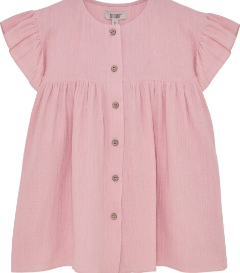 Huttelihut Dress Ss Muslin Pink 116 Huttelihut Dress Ss Muslin Pink 116