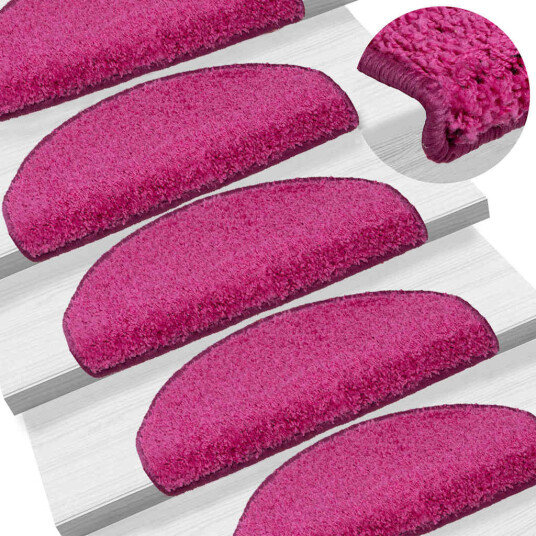 Trappematter 30 stk 65x21x4 cm rosa halvrund store Trappematter 30 stk 65x21x4 cm rosa halvrund store