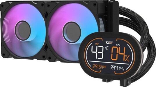 DarkFlash DH240D CPU Vannkjøler 240mm ARGB Kompatibel med Intel og AMD Svart