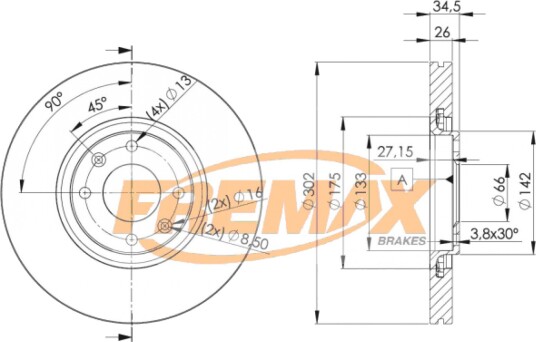 Bremseskive FREMAX BD-4698