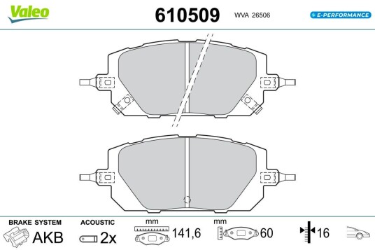 Bremseklosser VALEO 610509