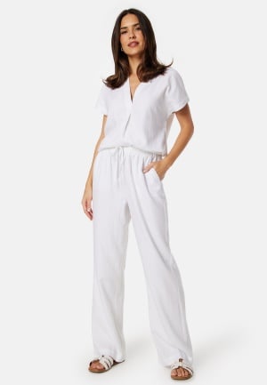 BUBBLEROOM Matilde Linen Blend Trousers White S BUBBLEROOM Matilde Linen Blend Trousers White S