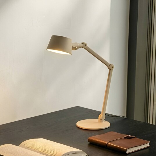 Skrivebordslampe Silka Lucande Krem / amber Stue / spisestue Metall Moderne