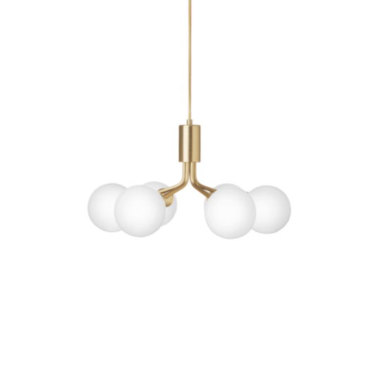 Nuura Apiales 6 Taklampe Børstet Messing og Opal