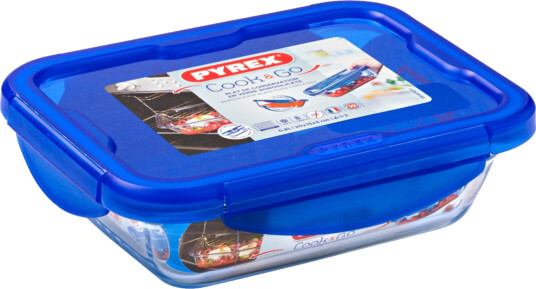 PYREX ILDFAST FORM COOK&GO REKTANGULÆR 0,8 L M/LOKK