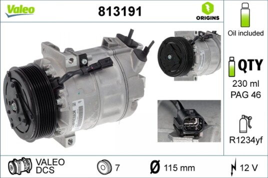 AC kompressor VALEO 813191 AC kompressor VALEO 813191
