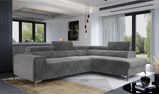 Laurece Sjeselongsofa Høyre Grå Laurece Sjeselongsofa Høyre Grå