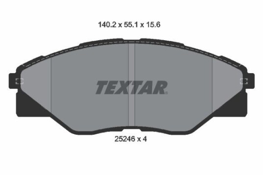 Bremseklosser TEXTAR 2524601 Bremseklosser TEXTAR 2524601