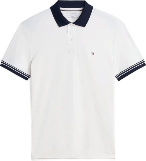 Tommy Hilfiger Interlock Plackt Detail Reg Polo   IVORY PETAL   L