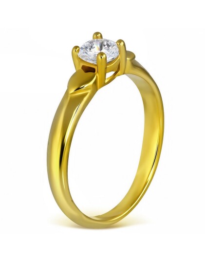 Passion Gullfarget Ring i Kirurgisk Stål med CZ Sten Strl 56 x 17,85 mm Passion Gullfarget Ring i Kirurgisk Stål med CZ Sten Strl 56 x 17,85 mm