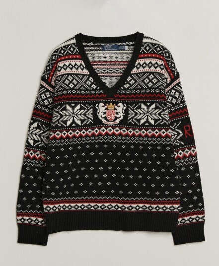 Polo Ralph Lauren Royal Holiday Wool Sweater Black Combo