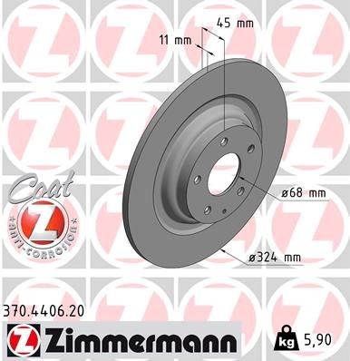 Bremseskive ZIMMERMANN 370.4406.20 Bremseskive ZIMMERMANN 370.4406.20