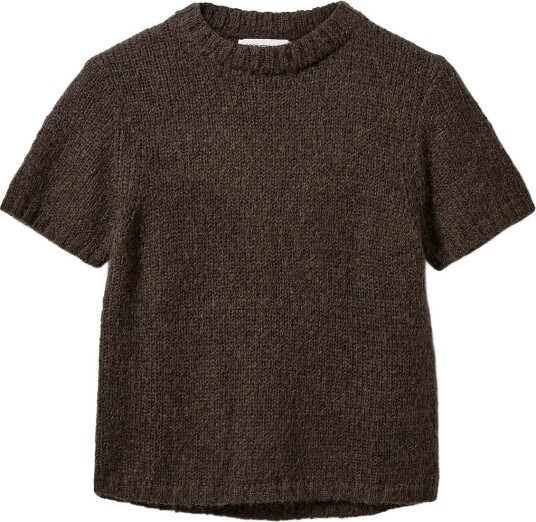 Sofie Schnoor Sagasw Short Sleeve Knit Sweater Brown XL