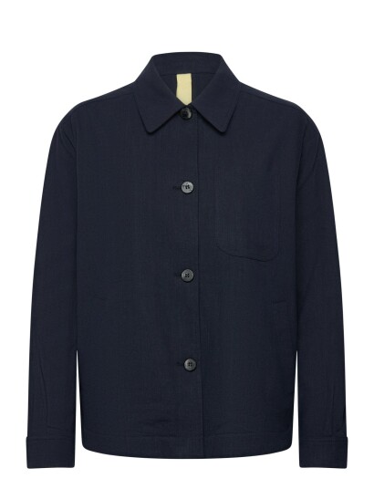 Brixtol Textiles Ally Linen Dark Navy   Navy   M