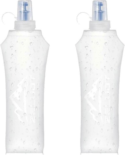 Løpevest 2 pakning myk flaske BPA fri 500 ml sammenleggbar vannflaske for hydreringssekk sammenleggbar løpevannflaske for maraton fotturer sykling