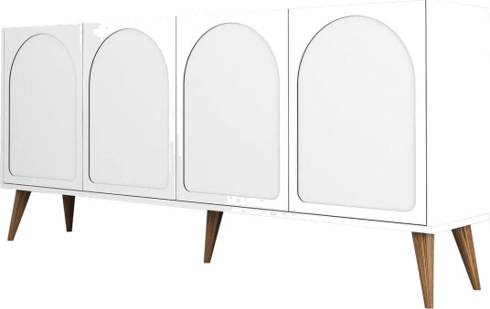 Hazim Konsollbord 180 cm - Hvit/Valnøtt