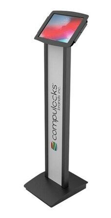 Compulocks iPad Pro 12.9-inch Enclosure Brandable Floor Stand - Space BrandMe Compulocks iPad Pro 12.9-inch Enclosure Brandable Floor Stand - Space BrandMe