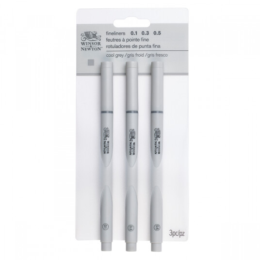 Winsor & Newton Fineliner 3-set Cool Grey Winsor & Newton Fineliner 3-set Cool Grey