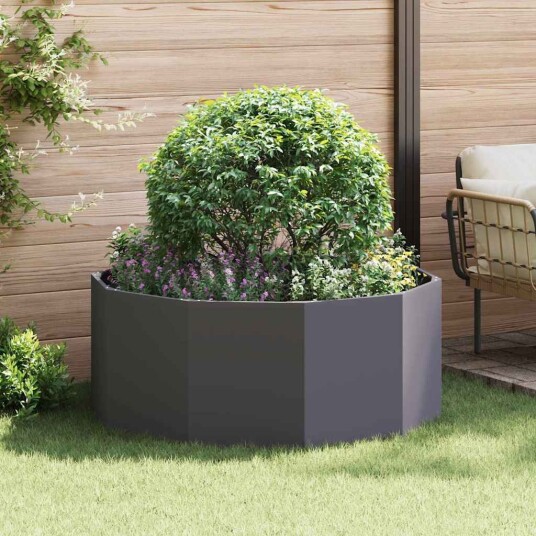 vidaXL Plantekassed Svart 120 x 120 x 50 cm Stål