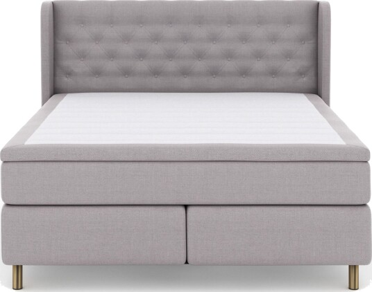 Select No 5 Komplett Sengepakke 210x210 Fast/Medium WatergeLysegrå/Kobberben
