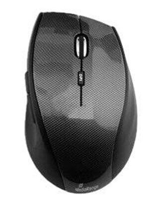 MediaRange MROS207 - mouse - 2.4 GHz - black carbon - Mus - Optisk - 5 - Svart
