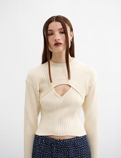 Résumé Vivianrs Knit Blouse Cream L Résumé Vivianrs Knit Blouse Cream L