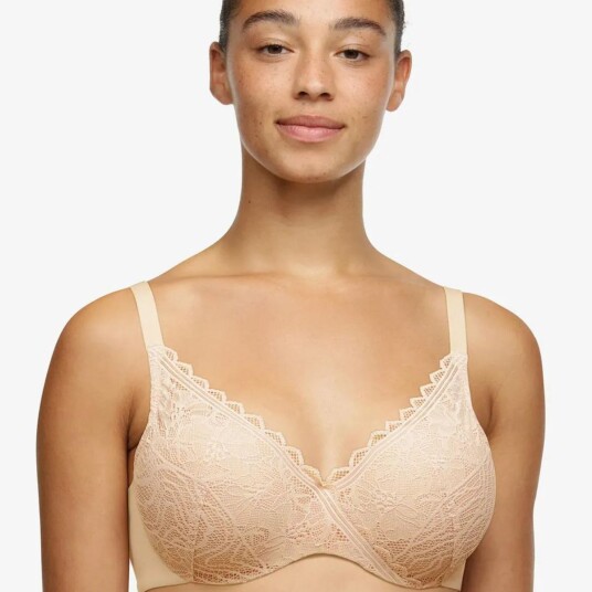 Chantelle BH EasyFeel Floral Covering Memory Foam Bra Beige nylon C 75 Dame