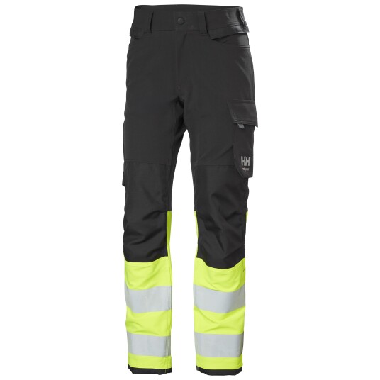 Helly Hansen Workwear Alna 4x Hh Connect 77340 369 Arbeidsbukse Varsel Morkgra Gul Mork Gra Gul