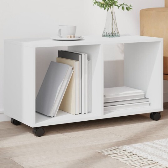 Rulleskap hvit 72x33x42,5 cm konstruert tre