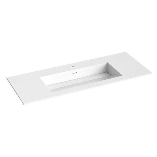 Korsbakken Corian Med Skrå Bunn Hvit Matt 120cm