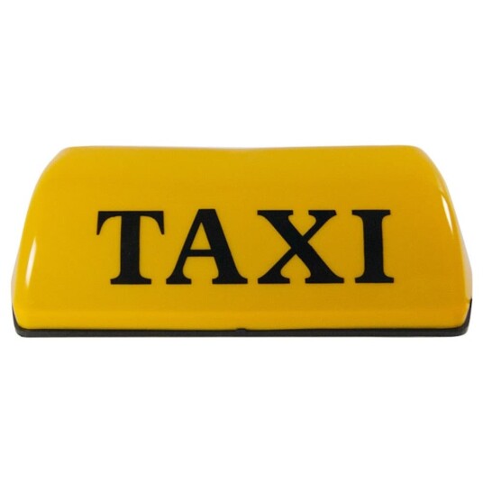12V Universal Magnetisk Taxi Skilt Taklampe LED Lampe - Gul