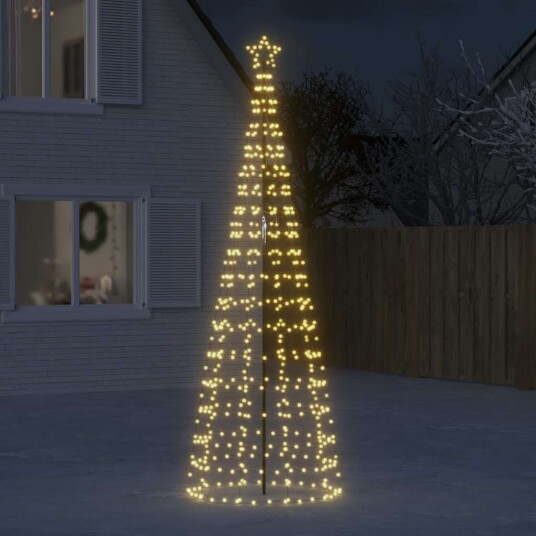 vidaXL Juletre lyskjegle med pigger 570 LED varmhvit 300 cm