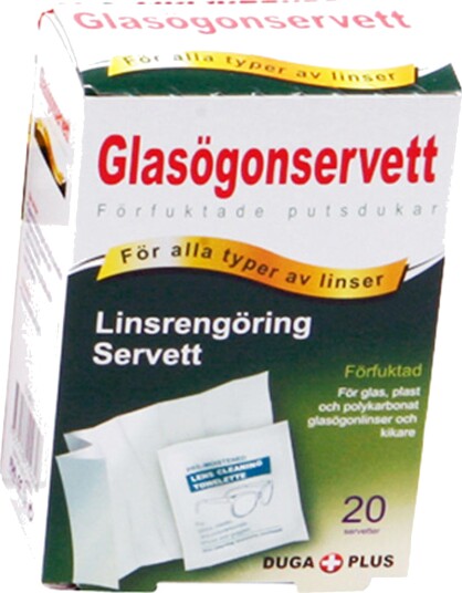 Dynäs Import Våtserviett for briller 20-pakning 51961 Dynäs Import Våtserviett for briller 20-pakning 51961