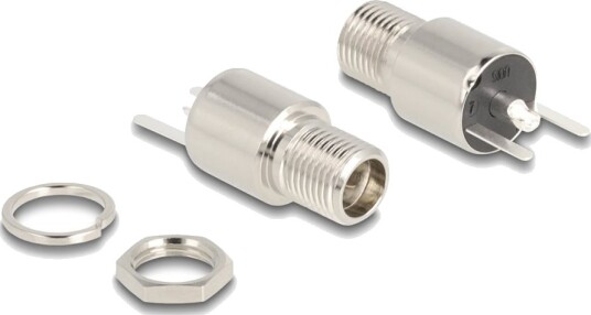 Delock - Strømkontakt - Dc-Jack 5,5 Mm X 12 Mm (Id: 2,5 Mm) (Hunn) Skott - Dc 20 V - 9 A