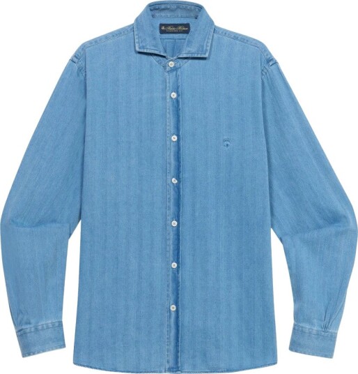 Brooks Brothers Herre Skjorter Blå L,