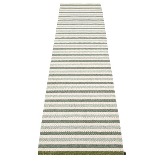 Pappelina Teo gulvteppe 70 cm x 300 cm, sage/army/vanilla Pappelina Teo gulvteppe 70 cm x 300 cm, sage/army/vanilla