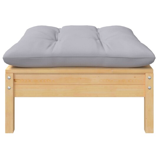 vidaXL Hagesofagruppe med puter 5 deler heltre furu