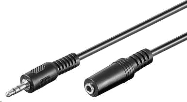 Premiumcord-Kabel Jack 3,5 Mm Til Jack 3,5 Mm 5 M Svart Kjackmf5