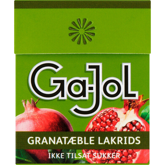 Ga-Jol Pastiller Lakrids & Granatæble Uten Sukker 23g