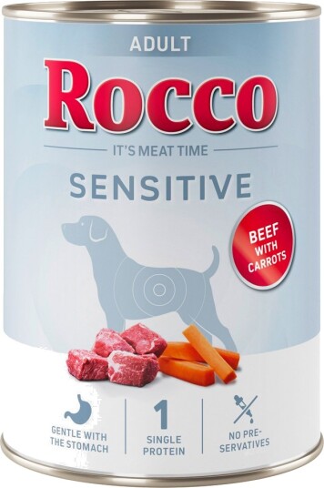 Rocco Våtfôr Sensitive Ny Oppskrift Med Gulrot Okse 6 X 400 G 6 X 400 G