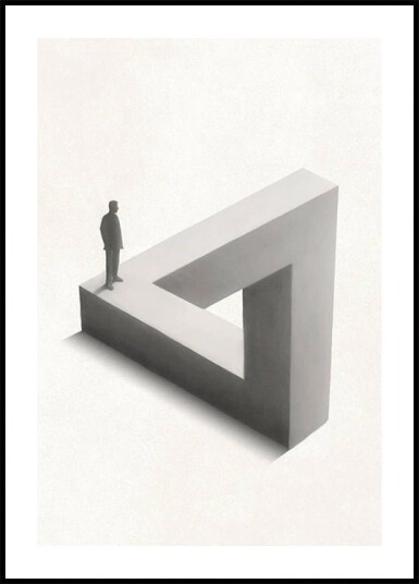 The Illusion of Progress Penrose Triangle Plakat Plakat / 100x150cm