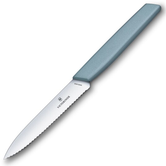 Victorinox Swiss Modern Sagtann Skallkniv 10 cm Lyseblå Victorinox Swiss Modern Sagtann Skallkniv 10 cm Lyseblå