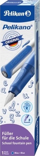 Pelikan 824453 Blå Fyllesystem Med Patron Blå Rustfritt Stål Høyrehendt Boks