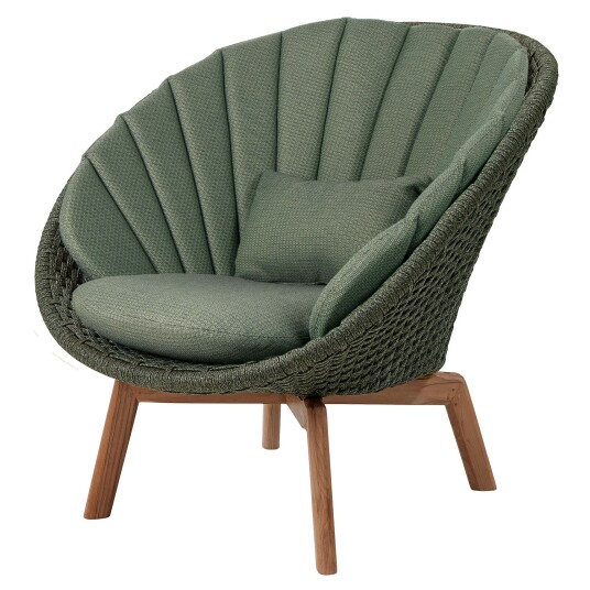 Cane line Peacock Loungestol Dark green