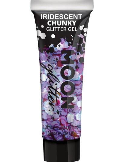 Lilla Iriserende Chunky Glittergele