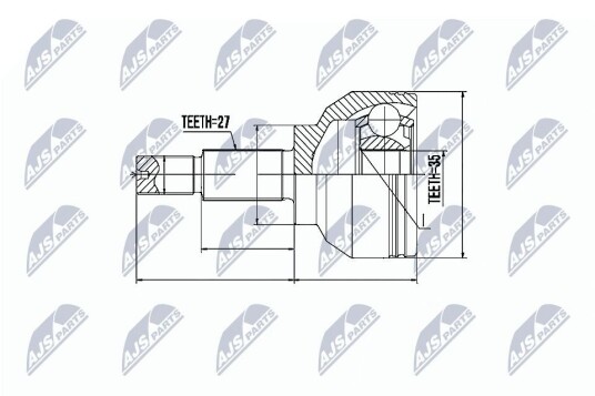 Nty Drivknute drivaksel NTY NPZ RE 019