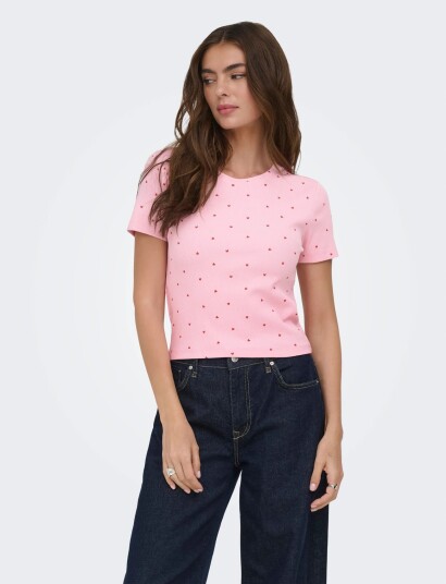 ONLY Onlfenja S/S Aop Top Jrs Noos Pink L ONLY Onlfenja S/S Aop Top Jrs Noos Pink L