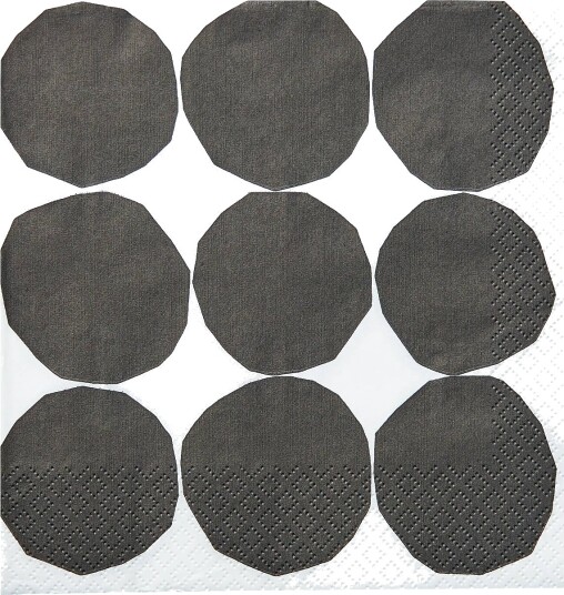 Marimekko by Havi Marimekko Napkin Kivet   Black   33X33CM