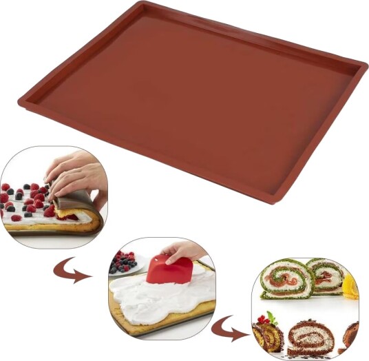 Northix Stekematte i Silikon 30 x 25 cm Brun
